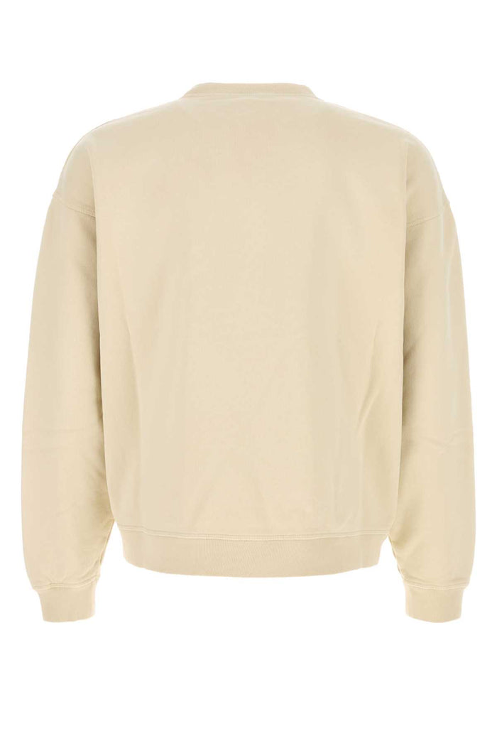 Beige Cotton Sweatshirt Lightbeige Maglie