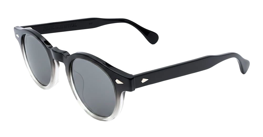 Harold 47-24 - Black Clear Fade Light Grey Lens Acetate Sunglasses