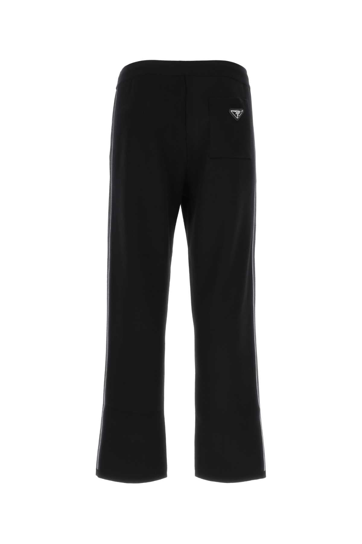 Black Wool Blend Pant Sewv Pantaloni