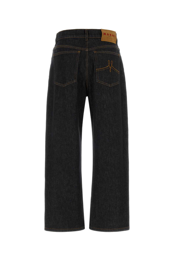 Dark Blue Denim Jeans Blublack Exterior: Cotton Pantaloni