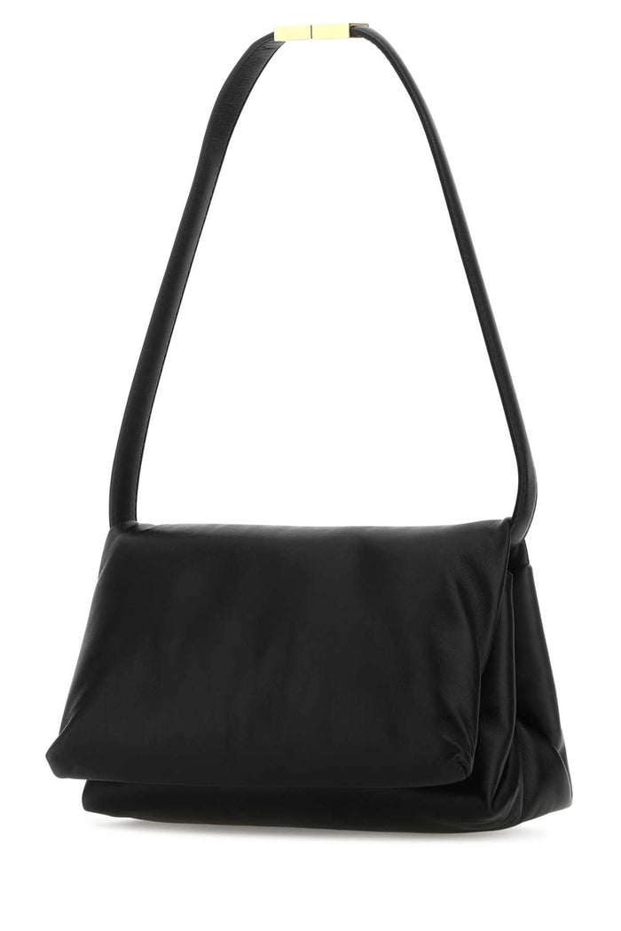 Black Leather Prisma Shoulder Bag Borse A Mano