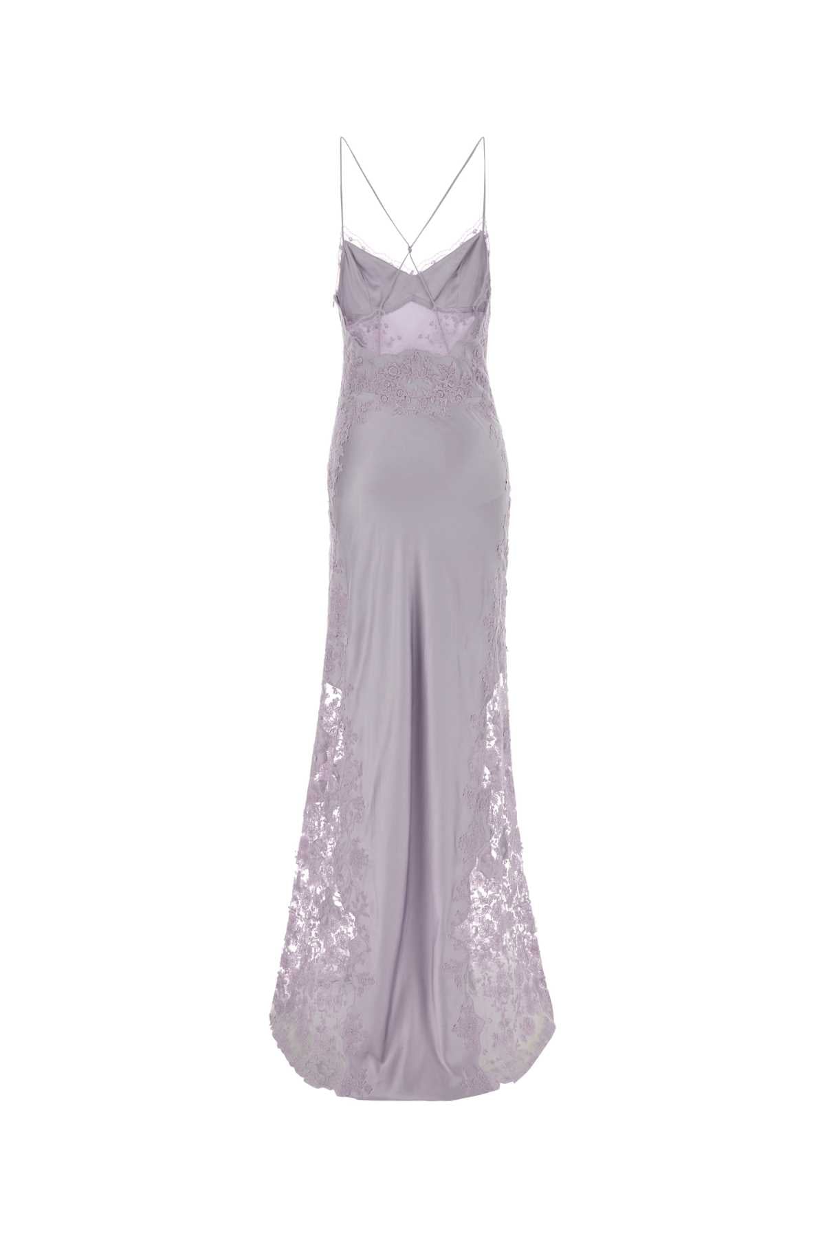 Lilac Satin Long Dress Lilla Vi Ea Abiti