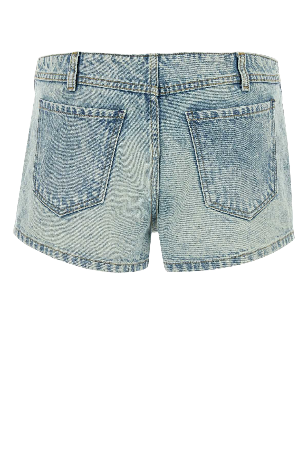 Denim Flor Shorts Wasblu Exterior: Cotton