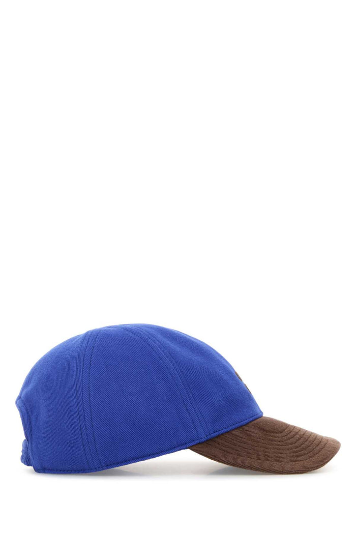 Two-Tone Drill Baseball Cap Azzurrocacao Exterior: Cotton Cappelli E Fasce Per Capelli