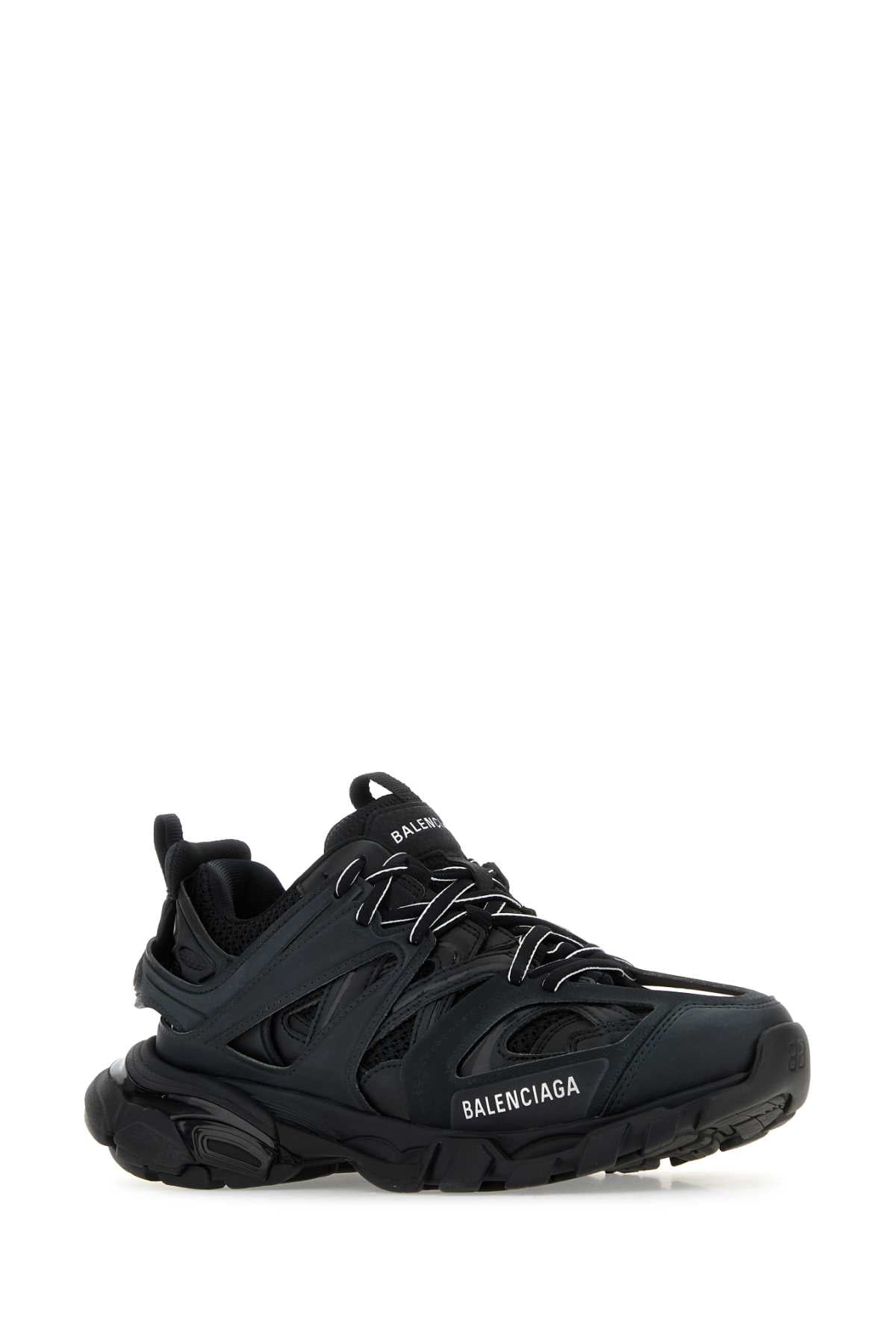 Black Mesh And Rubber Track Sneakers 1000