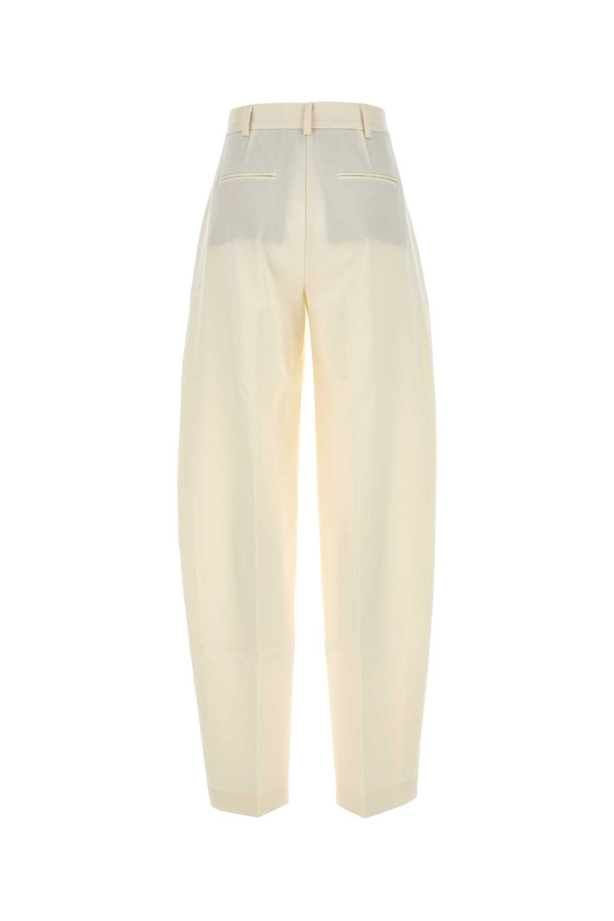Ivory Gabardine Pant Exterior: Acetate Viscose Pantaloni
