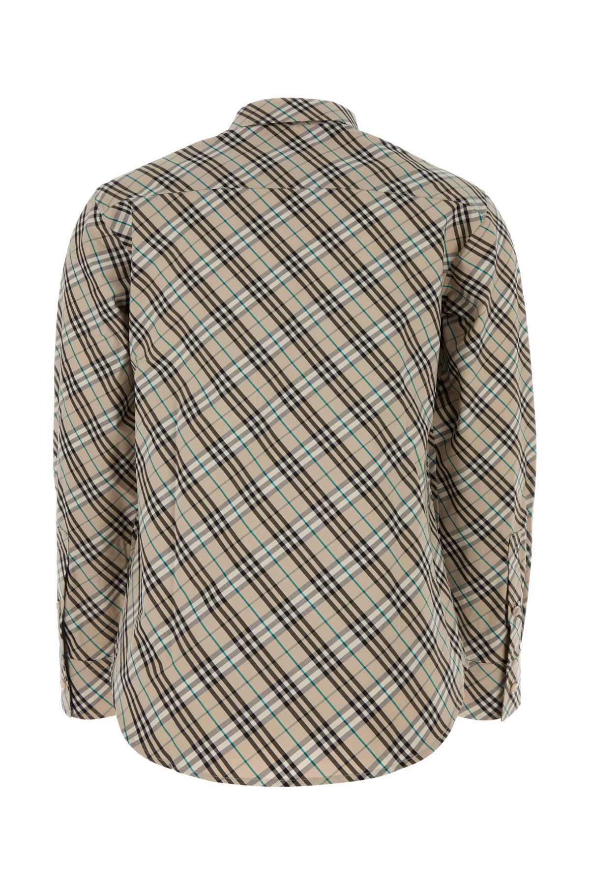 Embroidered Poplin Shirt Huskipcheck Exterior: Cotton Camicie