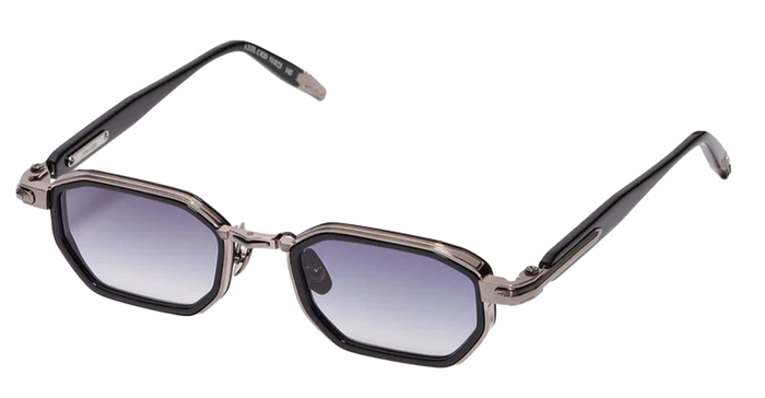 Axel - C420 Shiny Black Brushed Ruthenium Nd Metal Sunglasses
