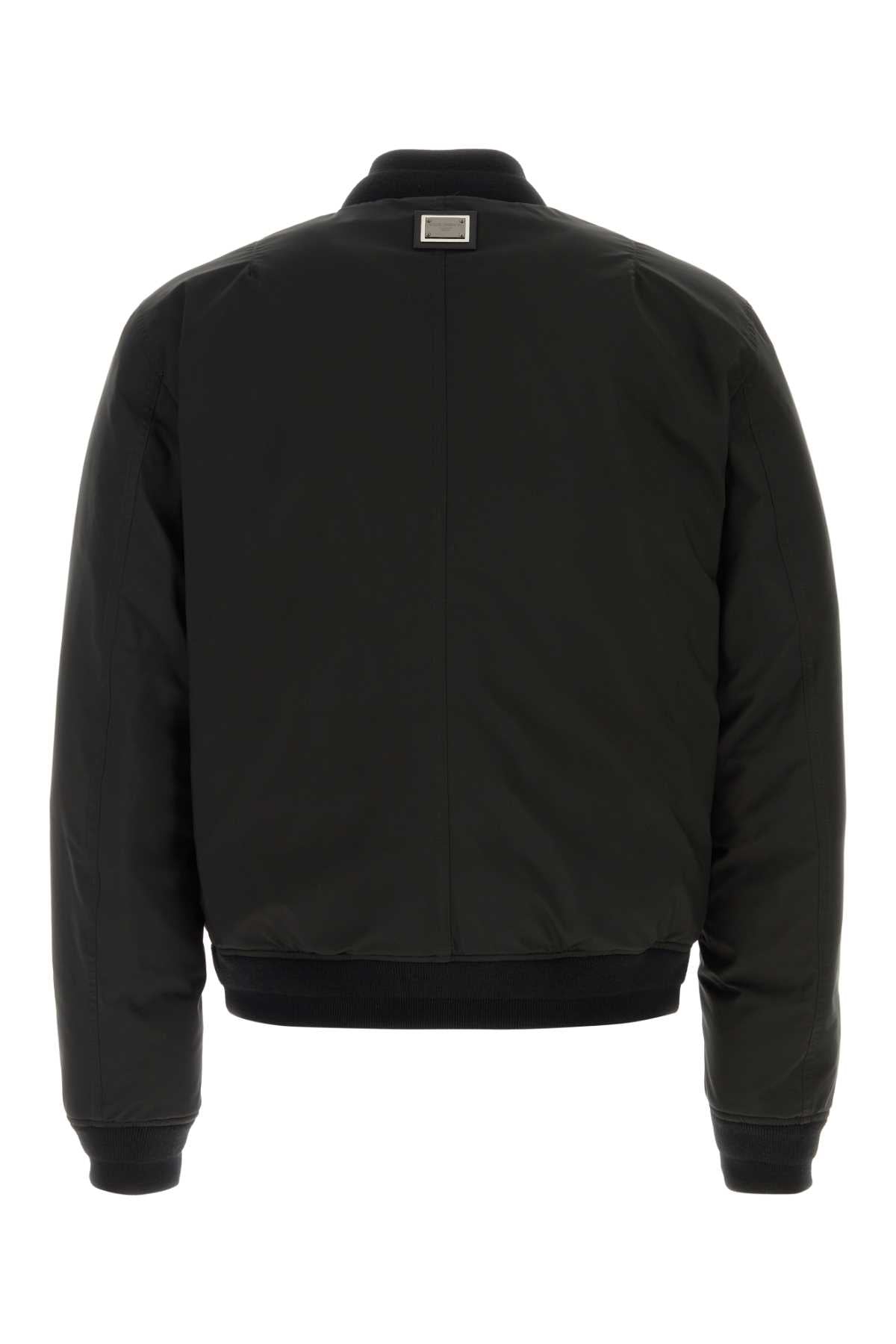 Black Polyester Down Jacket Nero Piumini