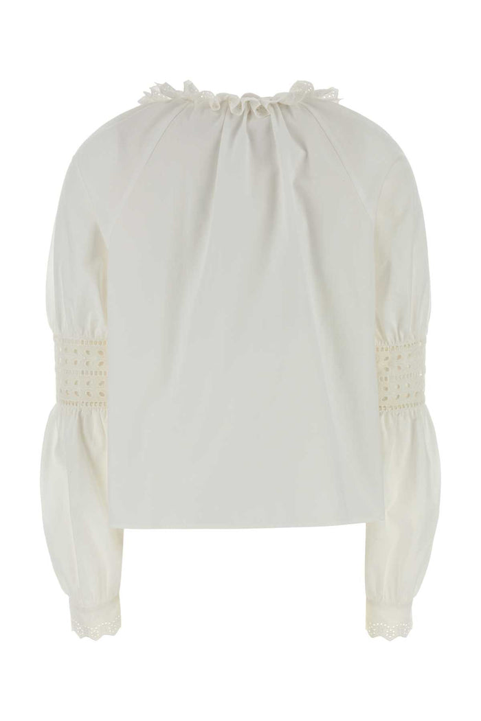 White Poplin Shirt Bianco Camicie