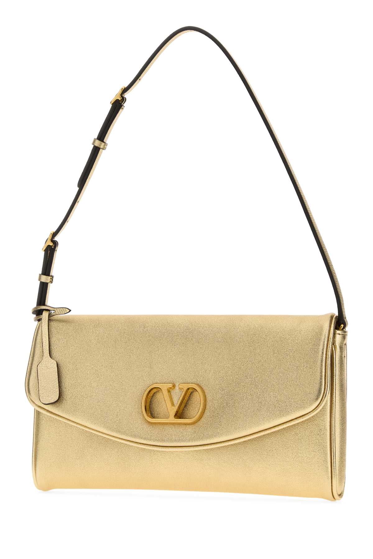 Gold Nappa Leather Devain Shoulder Bag Mekong Borse A Mano