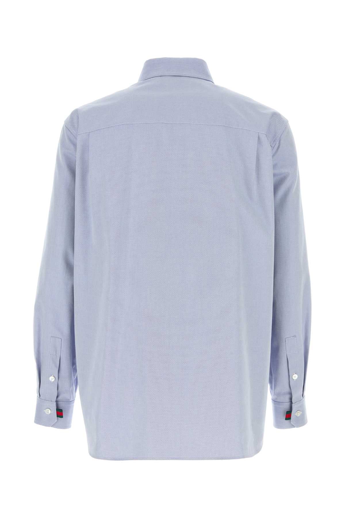 Powder Blue Oxford Shirt Skyblue Exterior: Cotton Camicie