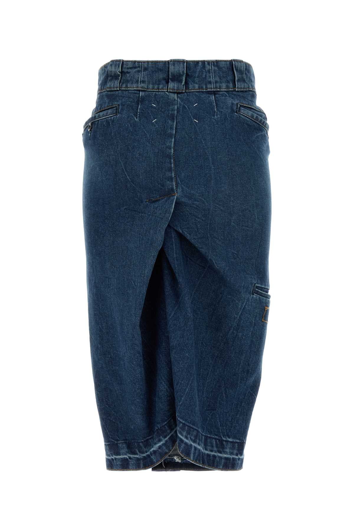 Denim Skirt Vintagemediumblue Exterior: Cotton Gonne