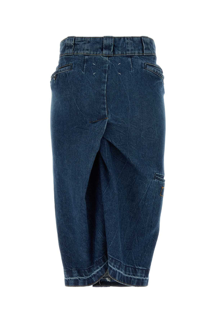 Denim Skirt Vintagemediumblue Exterior: Cotton Gonne