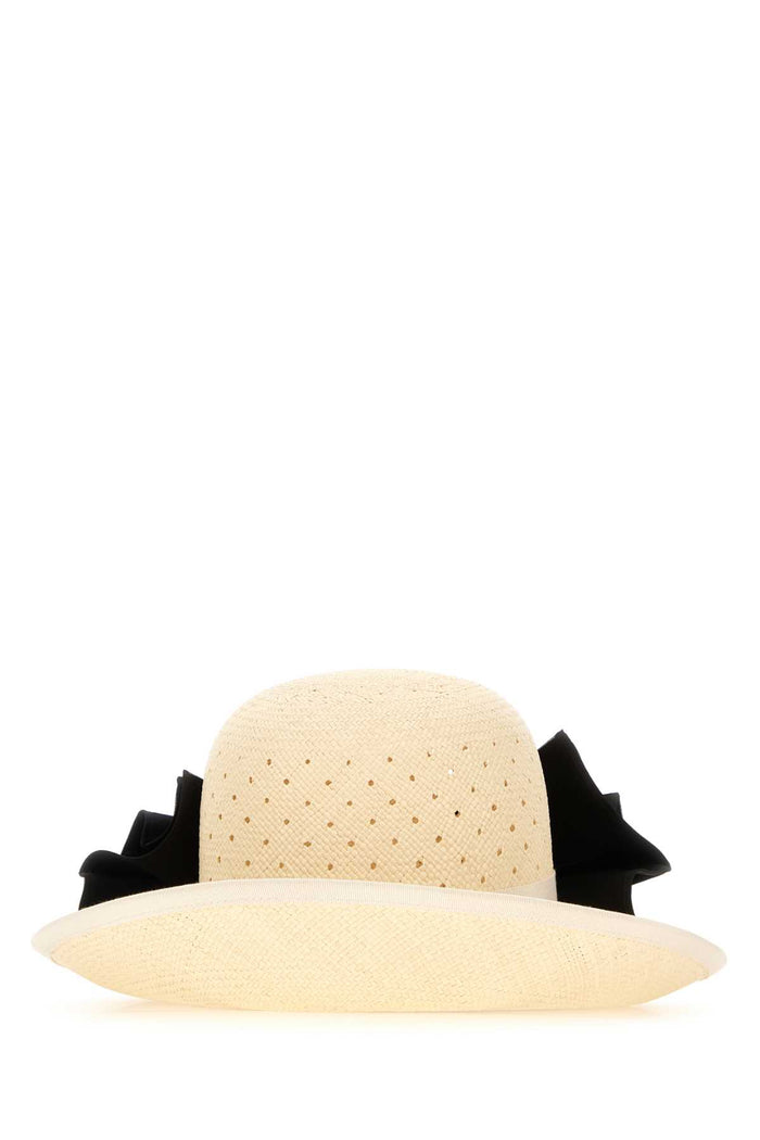 Straw Vlogo Signature Hat Naturaleavorioneroantiquebrass Cappelli E Fasce Per Capelli