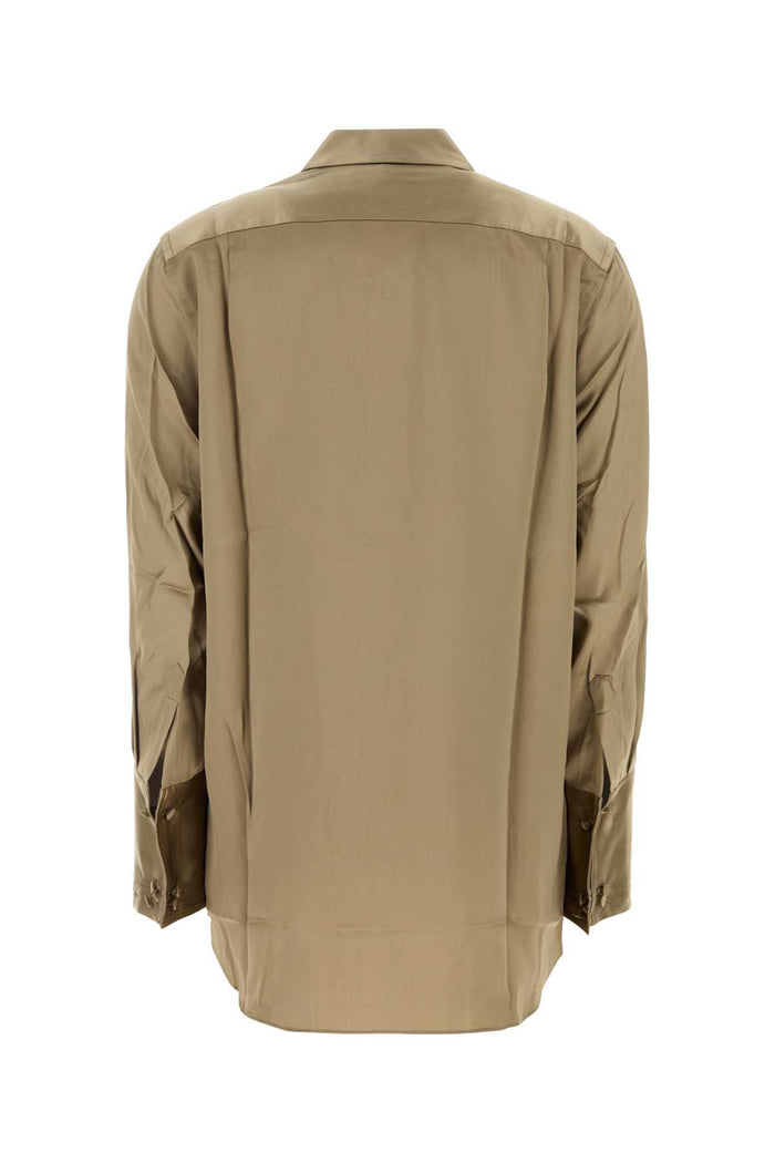 Dove Grey Satin Shirt Sesame Exterior: Silk Camicie