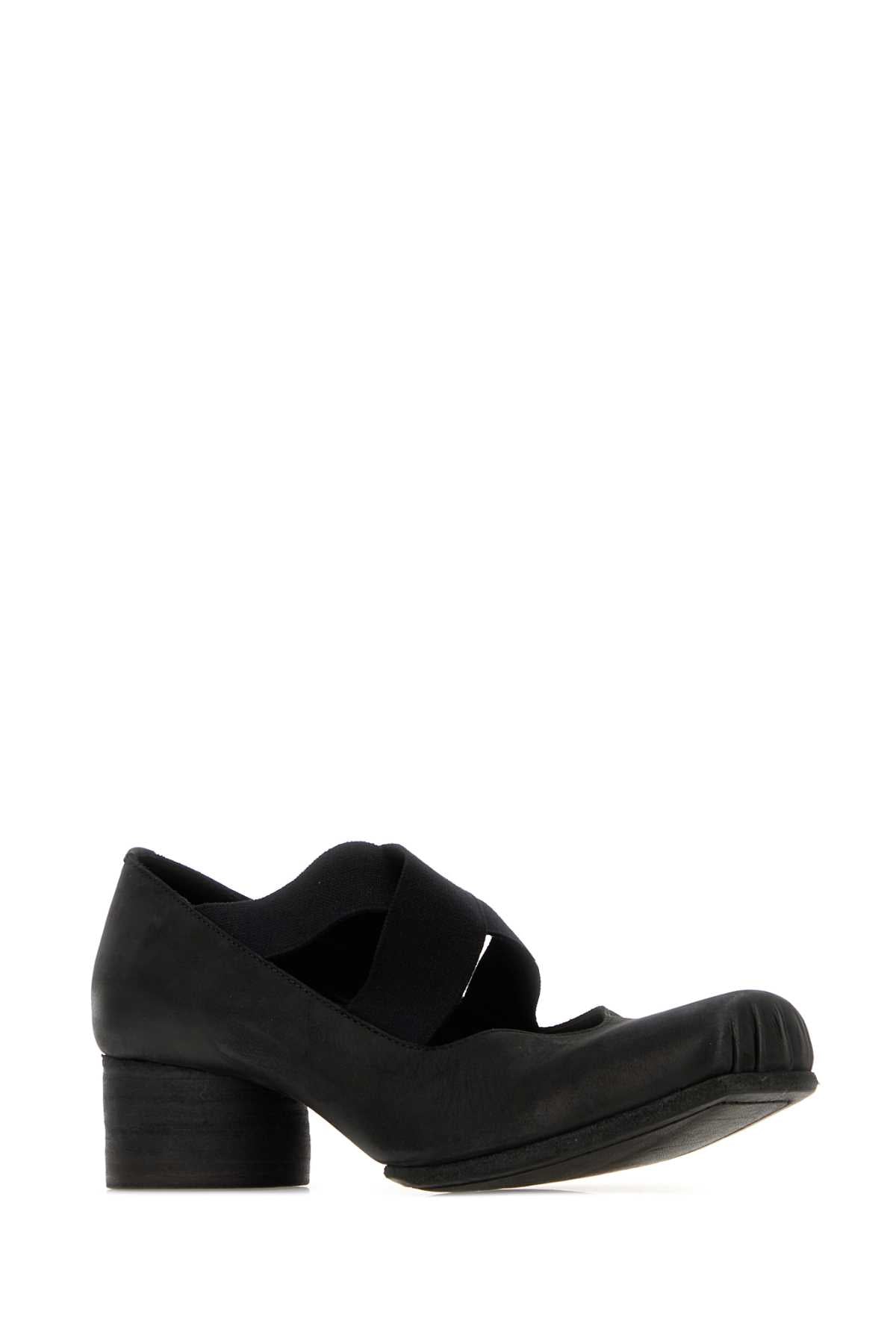 Black Leather Pumps Ballerine