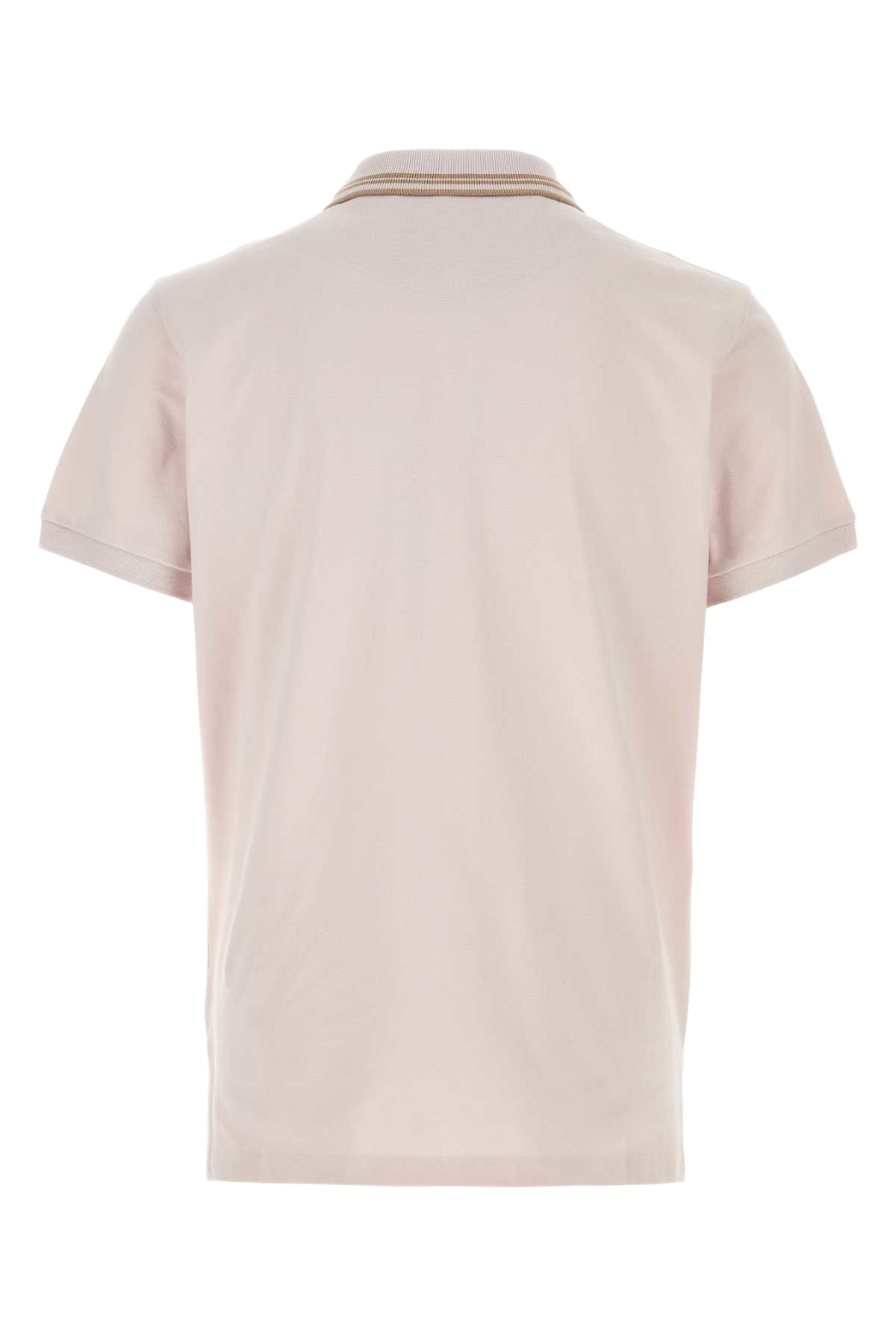 Powder Pink Piquet Polo Shirt Lilacash Exterior: Cotton
