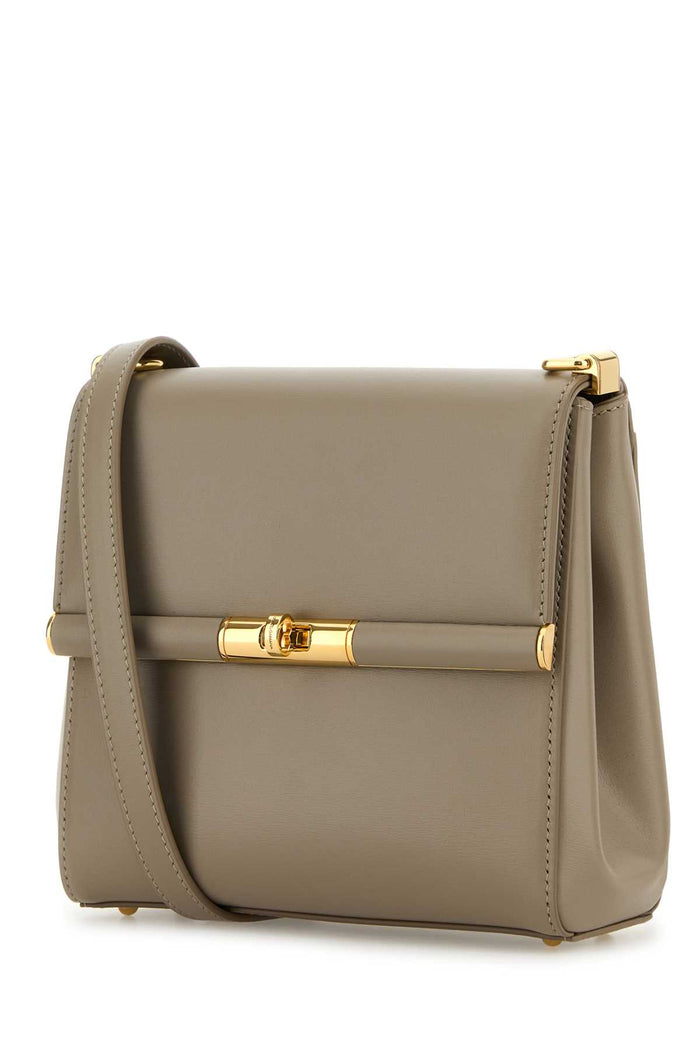 Dove Grey Leather Marlene Crossbody Bag Talpa Borse A Tracolla