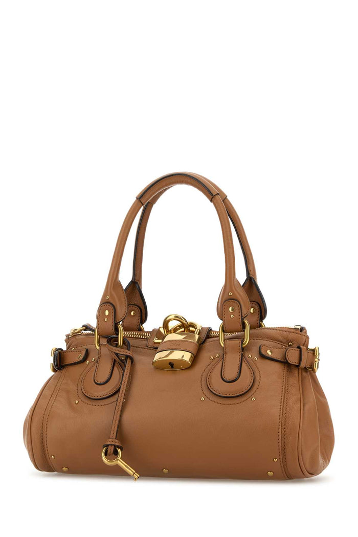 Camel Leather Paddington Shoulder Bag Mustangbrown Borse A Mano