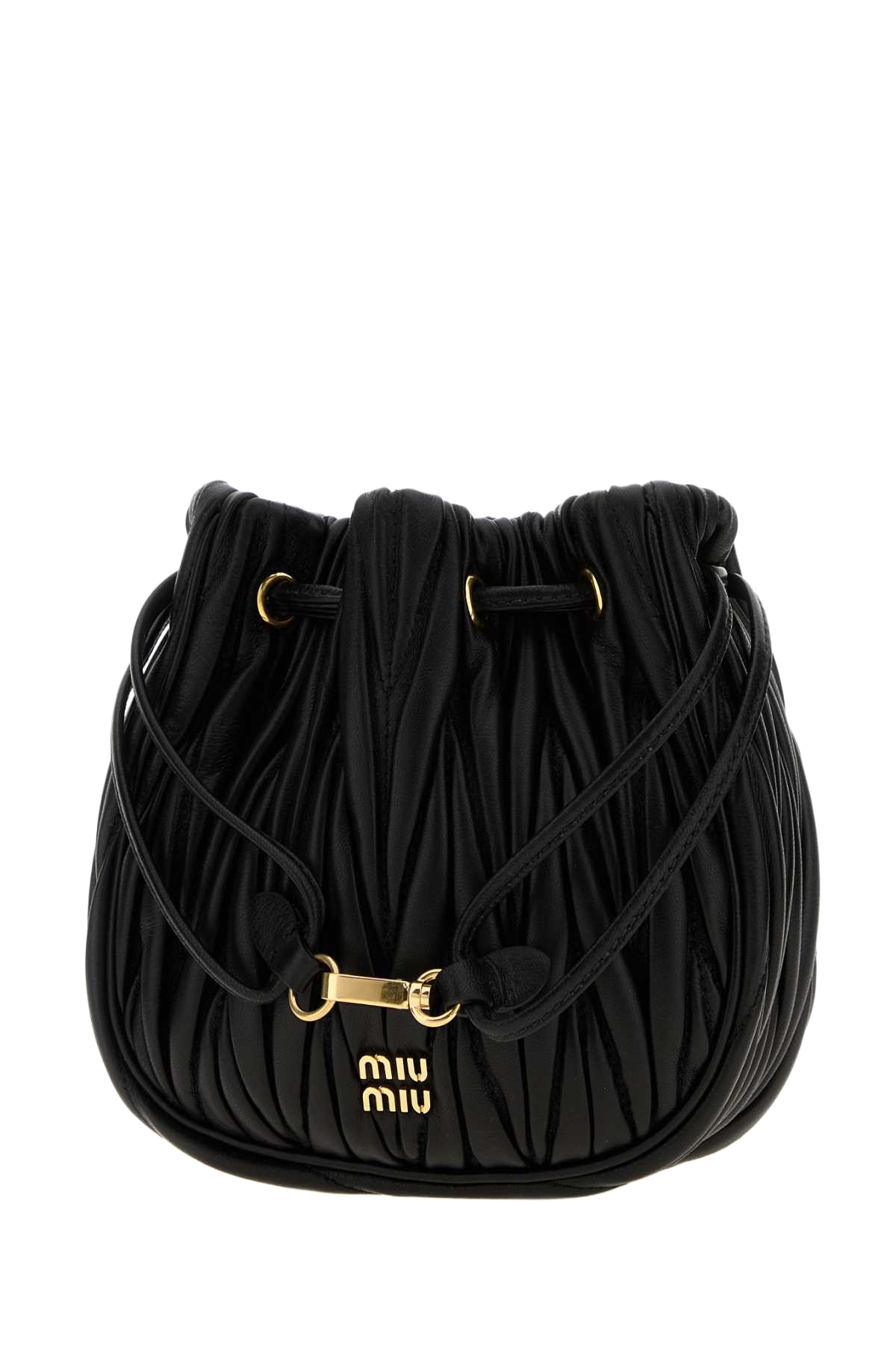 Black Nappa Leather Pouch Nero Agnello Beauty Case