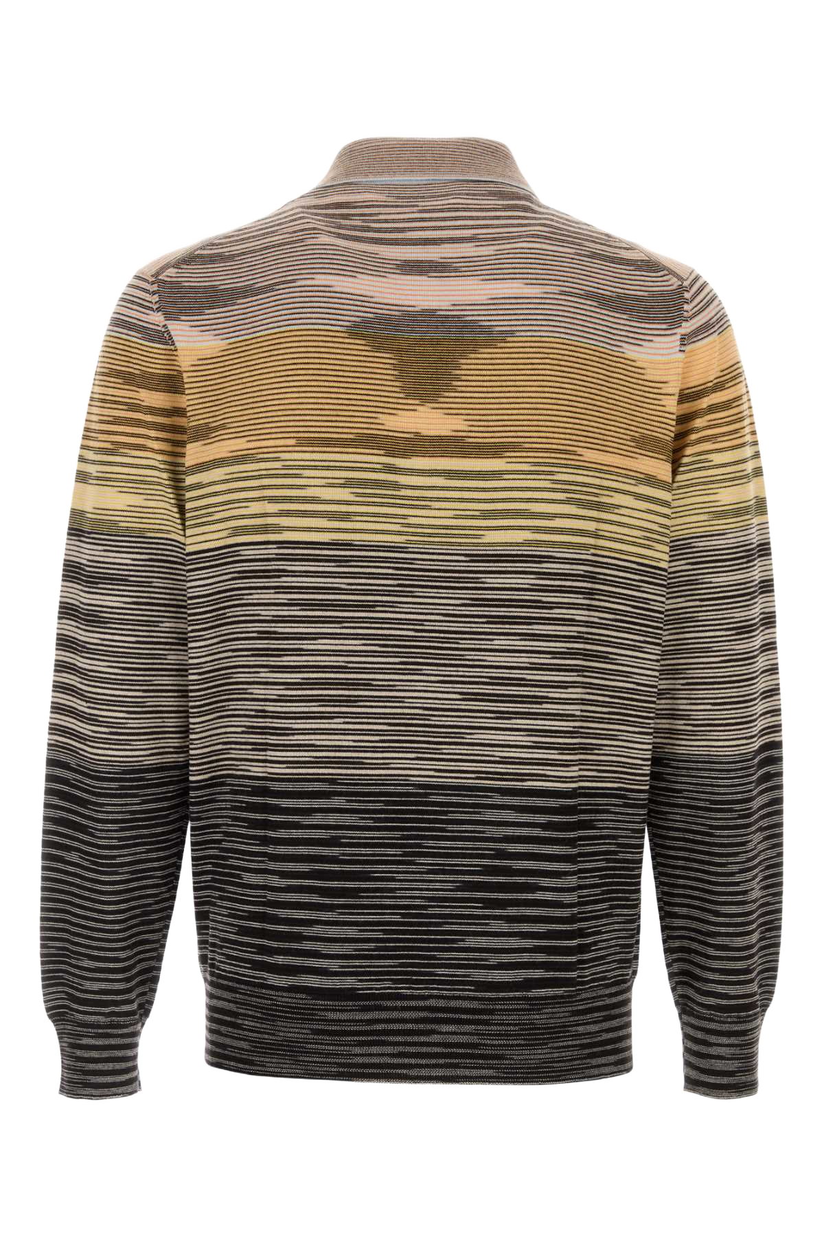 Embroidered Wool Polo Shirt Yellowbrown Exterior