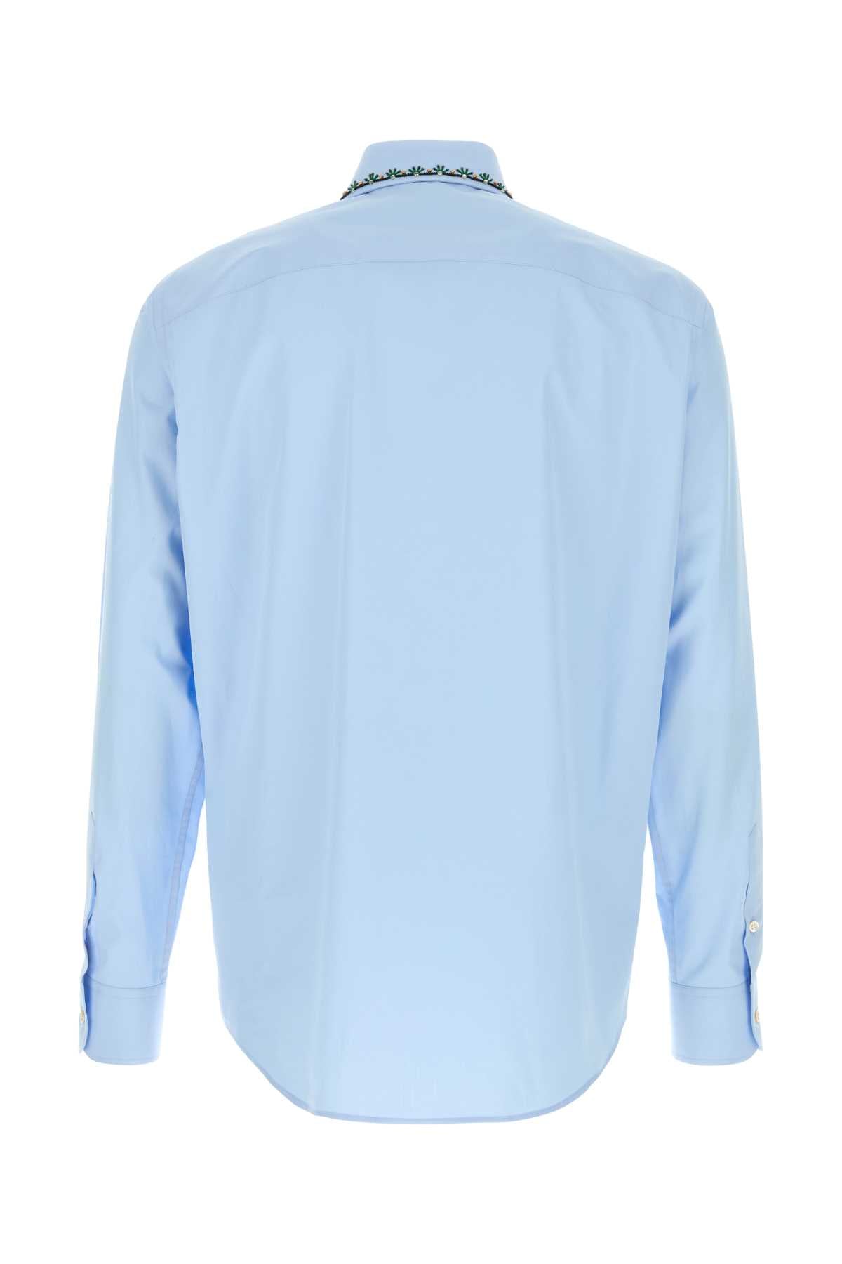 Light-Blue Poplin Shirt Cielo Cotton Camicie