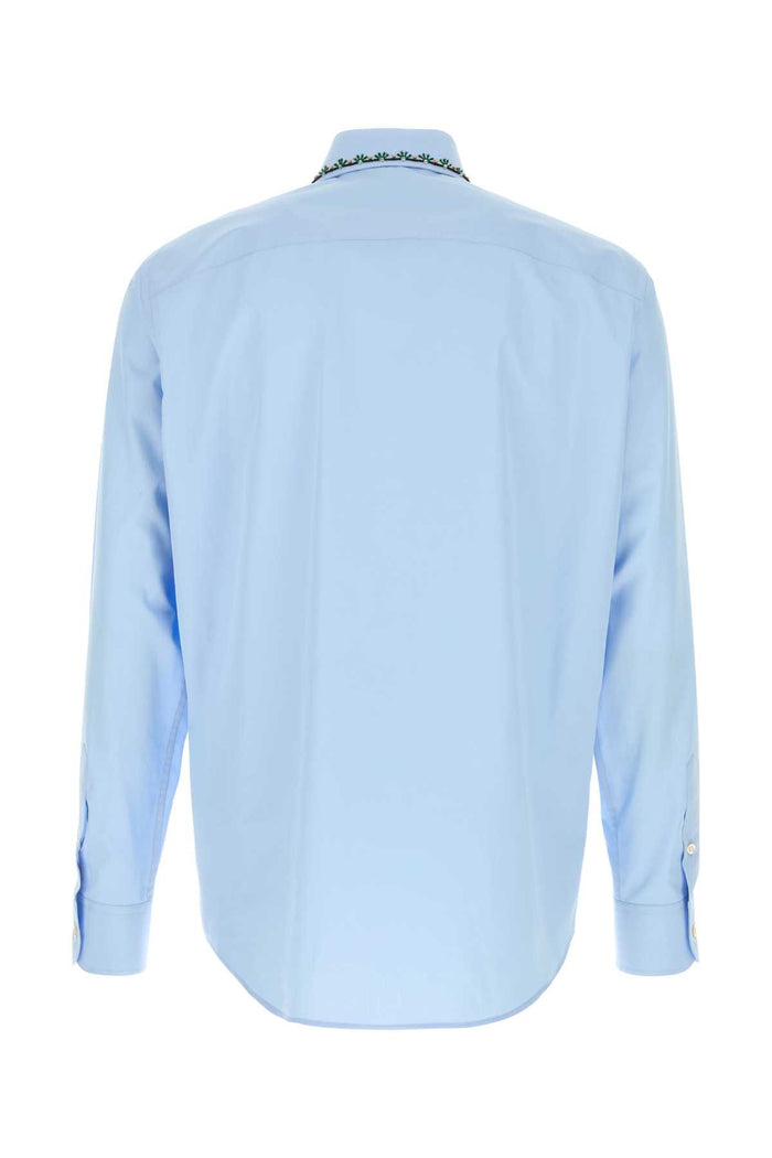 Light-Blue Poplin Shirt Cielo Cotton Camicie