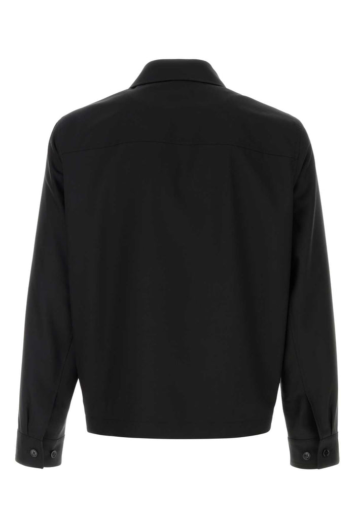 Black Wool Giacche E Gilet