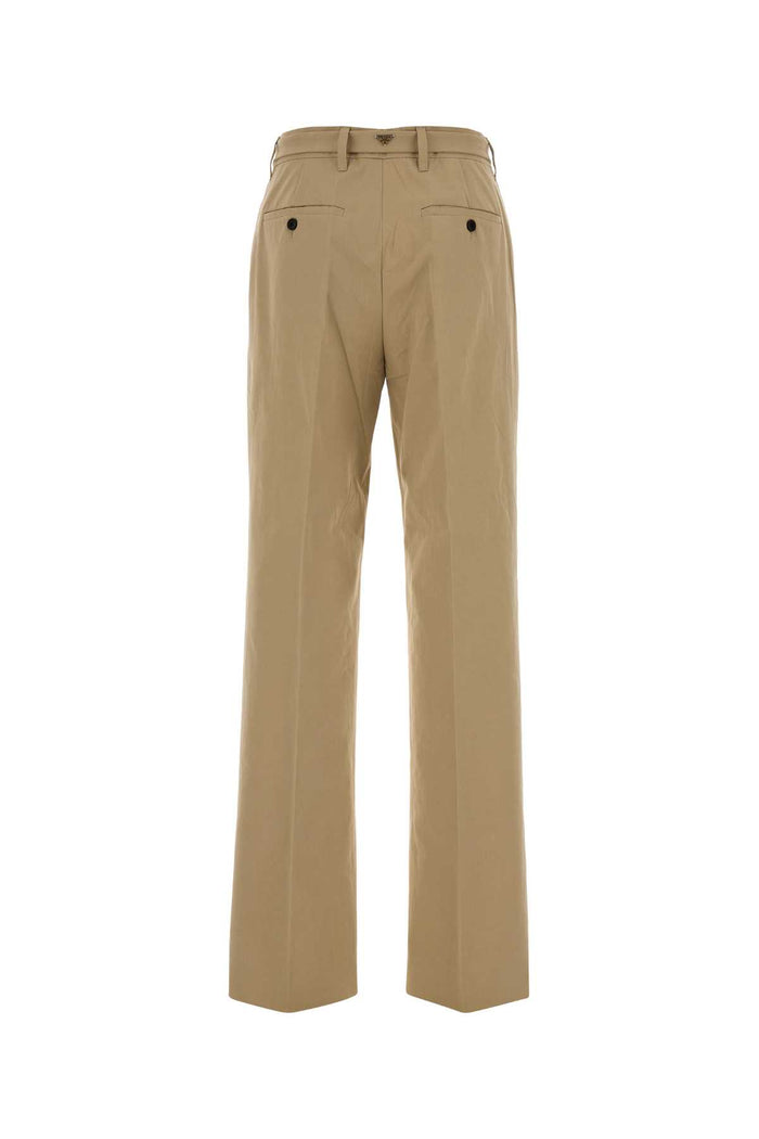 Beige Cotton Pant Corda Exterior: Pantaloni