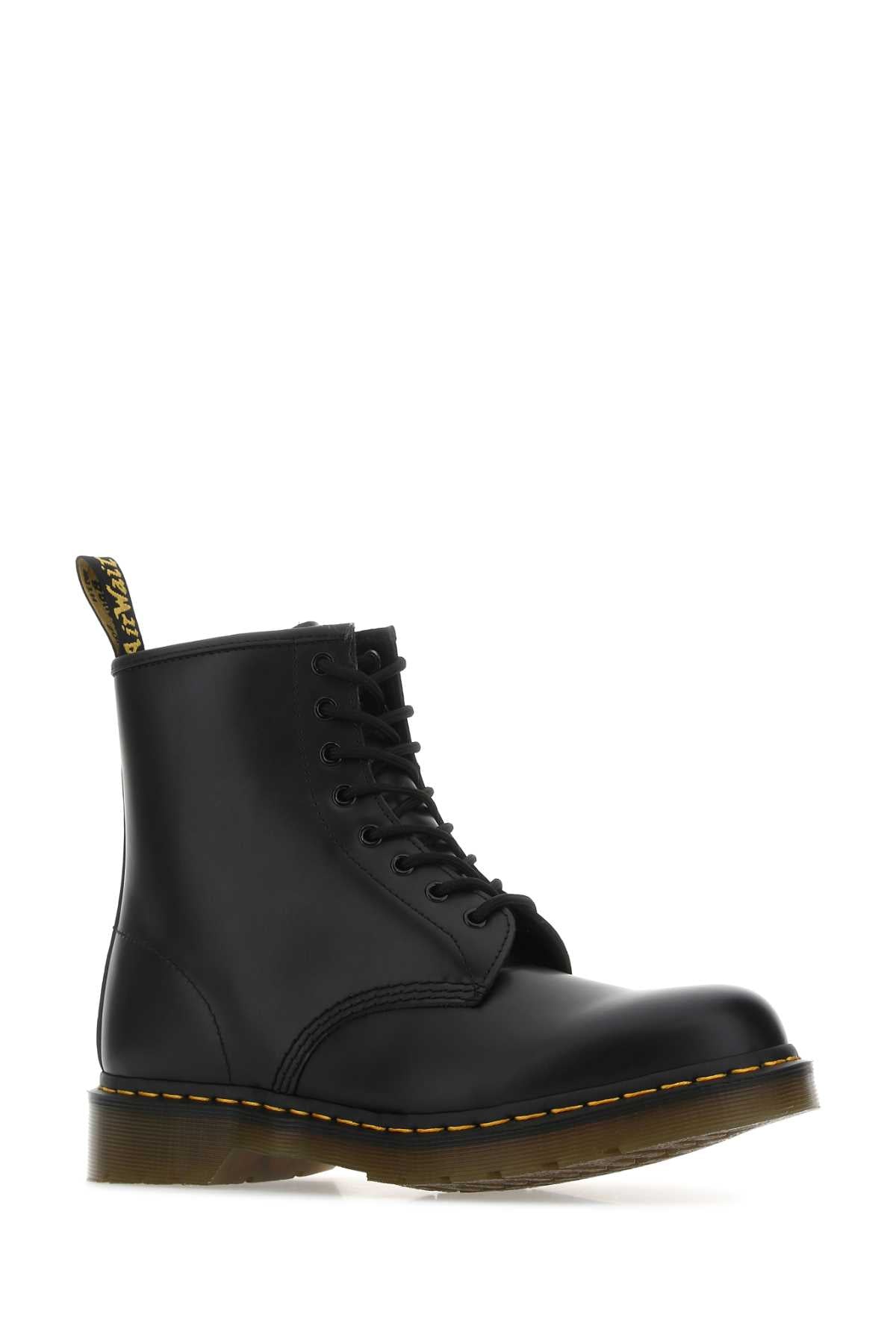 Black Leather 1460 Ankle Boots Blacksmooth Stivali