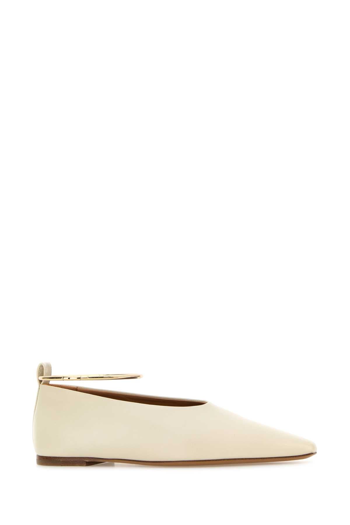 Ivory Leather Ballerinas Bone Ballerine