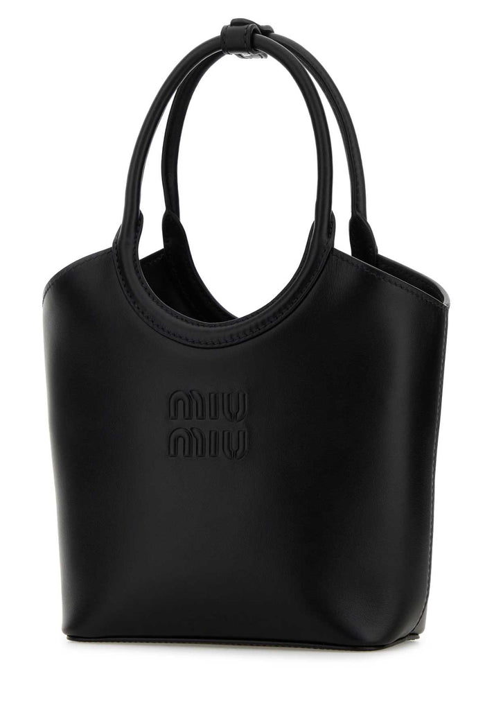 Black Leather Ivy Handbag Nero Borse A Mano