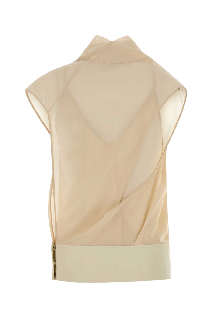 Skin Pink Cotton Grado Top Bianco Avorio Maglie