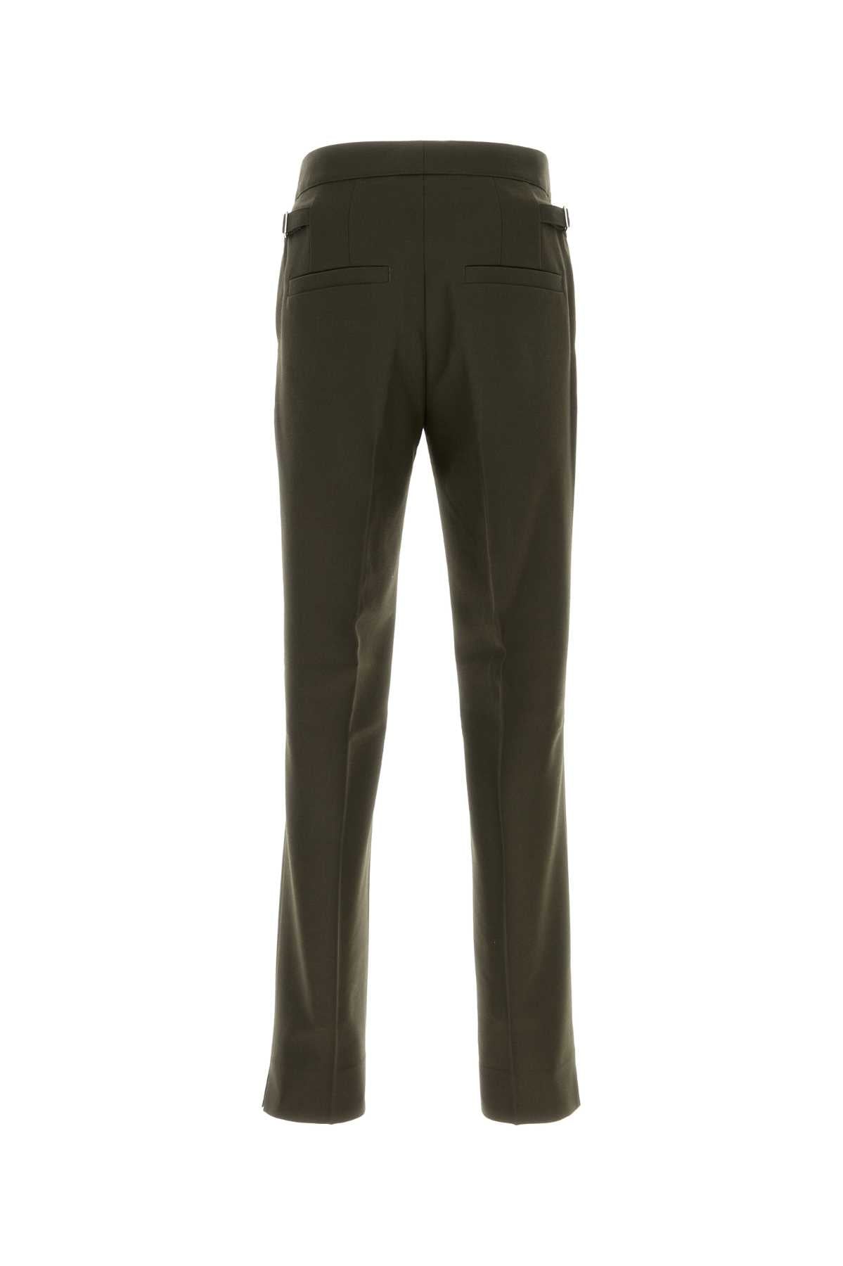 Olive Green Wool Pant Olivebrown Pantaloni