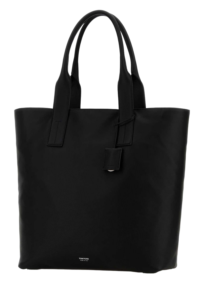 Black Leather Shopping Bag Borse A Tracolla
