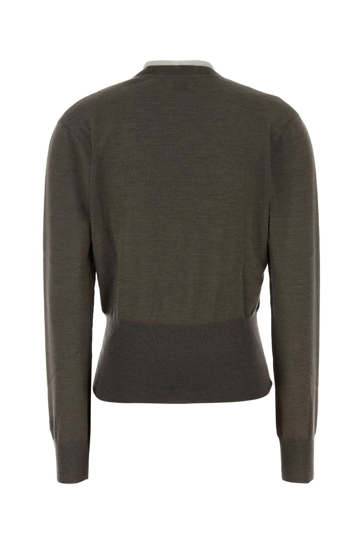 Dove Grey Cashmere Blend Sweater Taupe-25 Exterior: Silk Maglieria