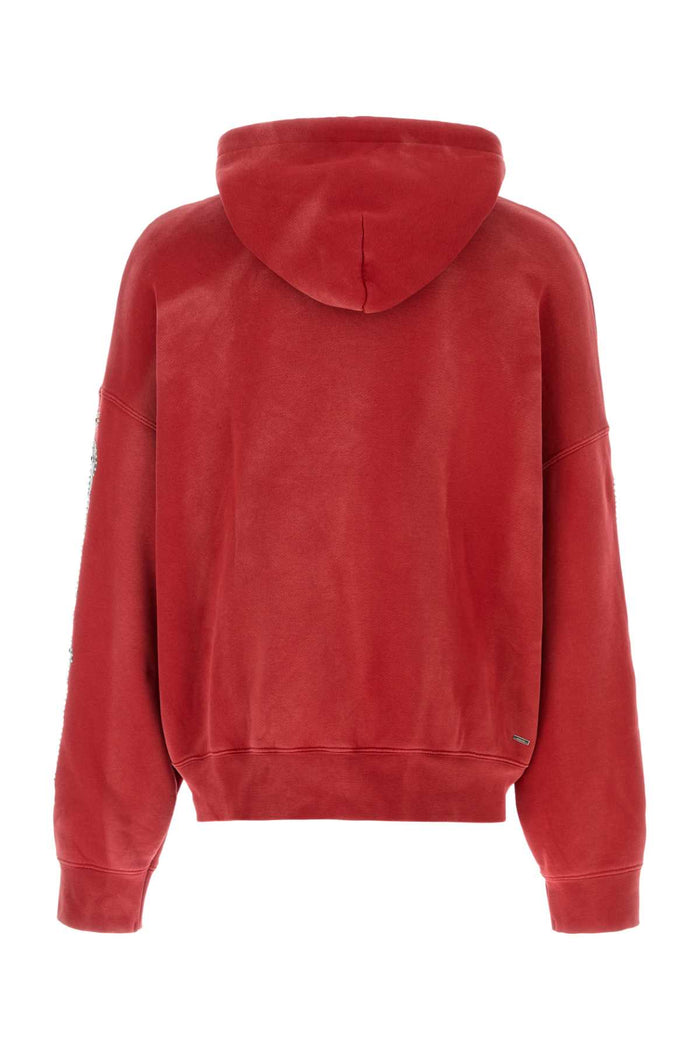 Red Cotton Sweatshirt Redrose Exterior: Felpe