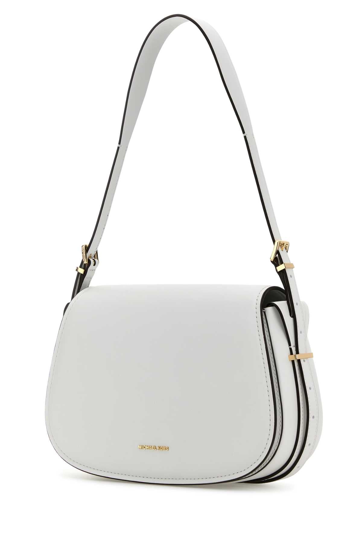 White Leather Moore Shoulder Bag Opticwhite Borse A Mano