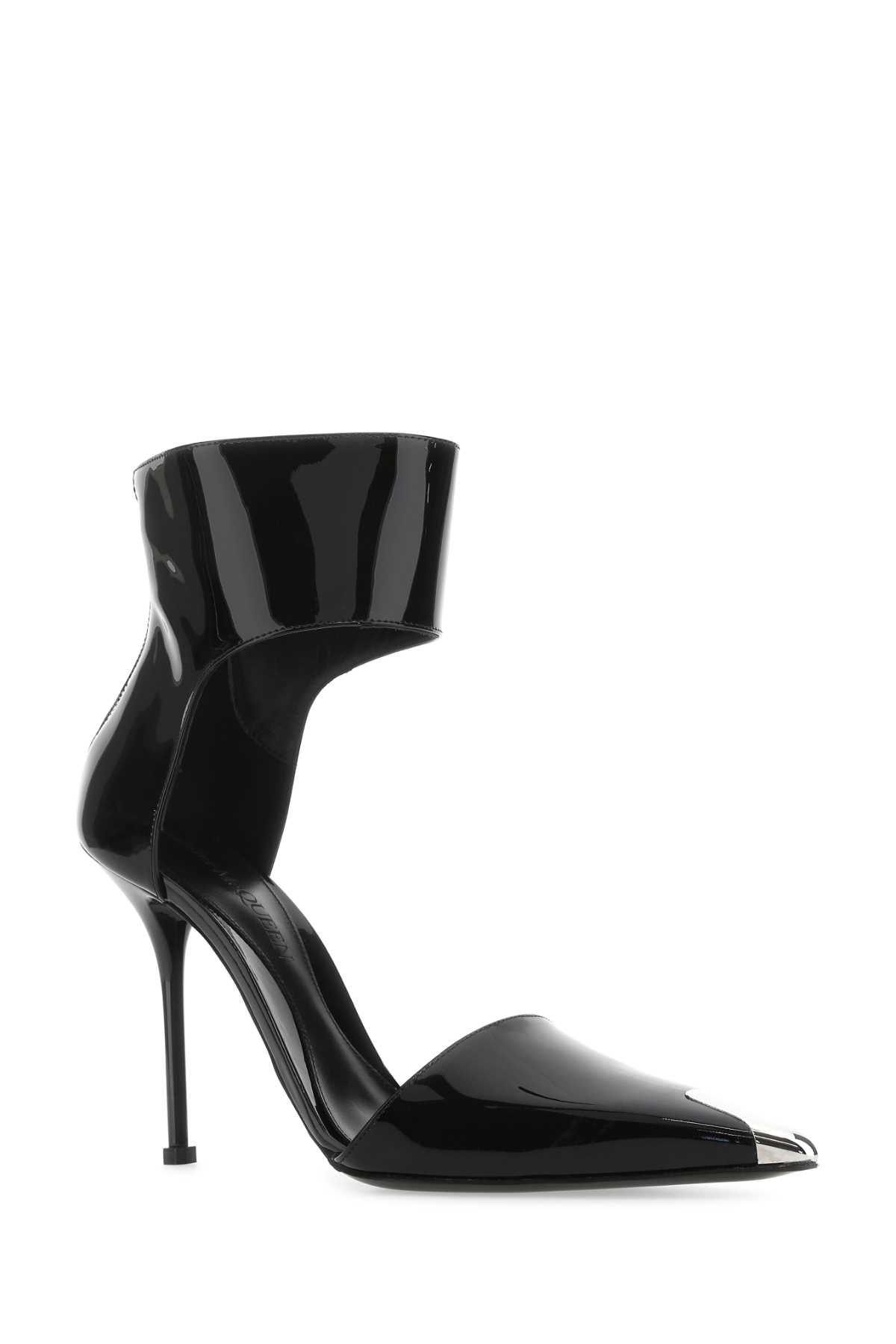 Black Leather Pumps 1081 Scarpe Con Tacco