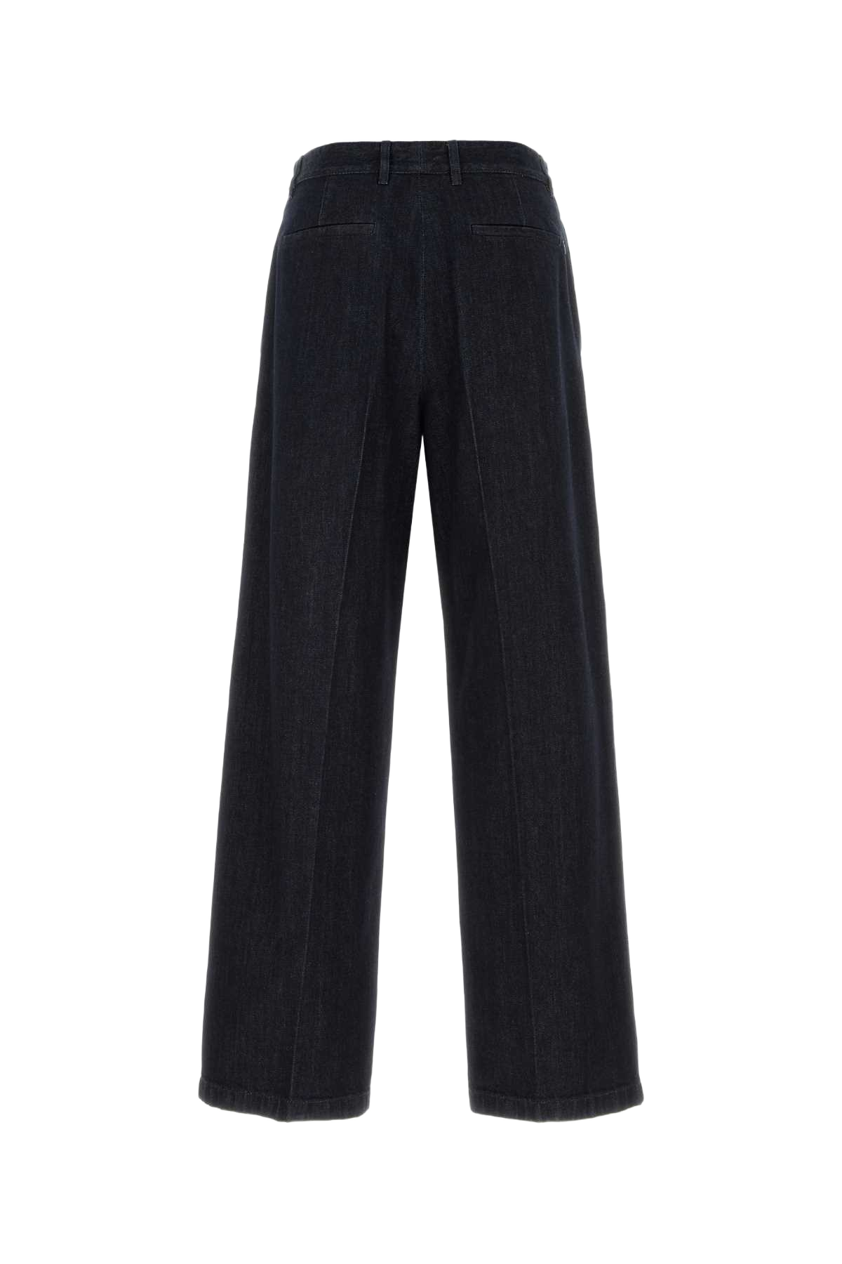Blue Denim Wide-Leg Jeans Magnet Cotone - Fodera