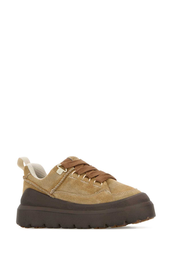 Camel Suede Hertiage Utility Sneakers Chestnutdarkearth Upper Material Leather