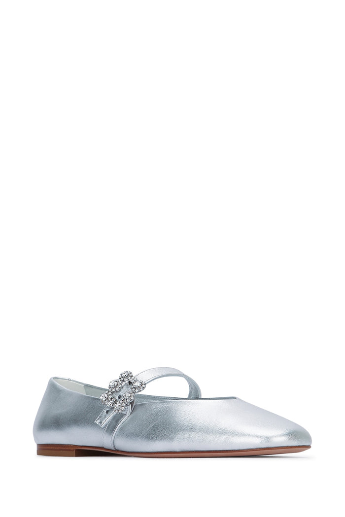 Roundytoe Mini Flowers Babies 10 Argento Leather / Sole: Rubber Sandali