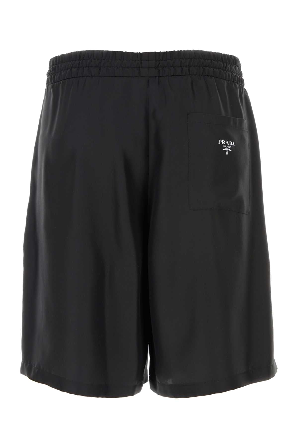 Black Twill Bermuda Shorts Nero