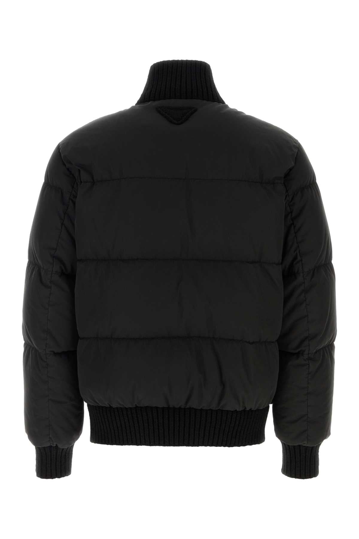 Black Cotton Bomber Jacket Nero Piumini