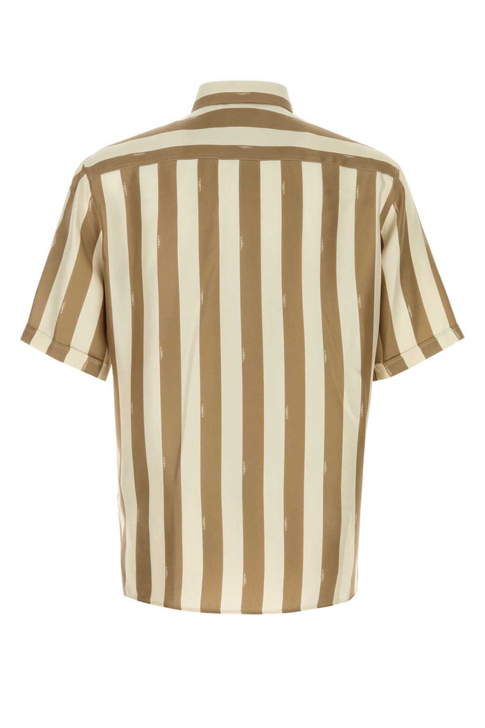 Printed Silk Shirt Chantilly/nocciola Exterior: Camicie