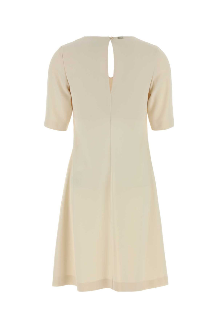 Ivory Stretch Crepe Dress Bianco Exterior: Polyester Elastane Abiti