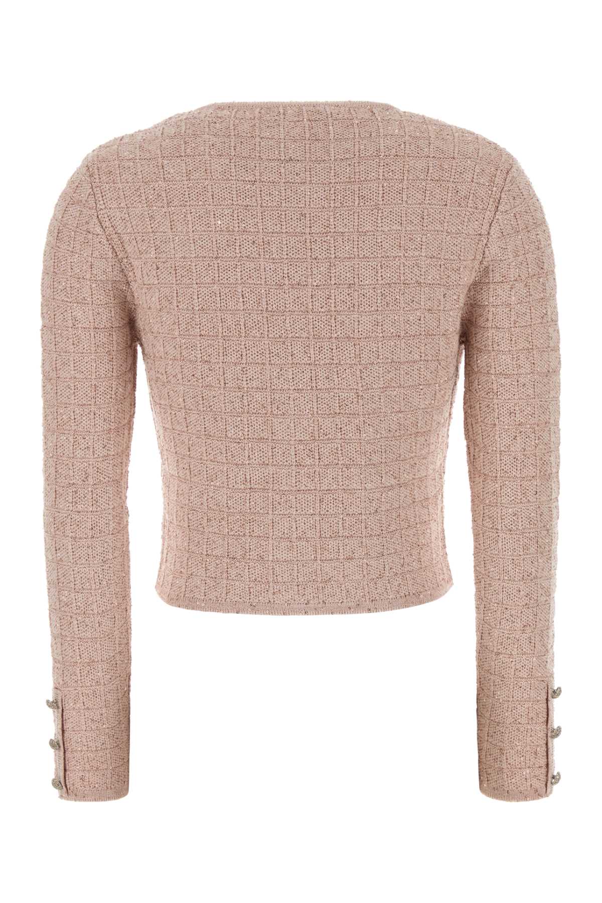 Pink Boucle Cardigan Maglieria