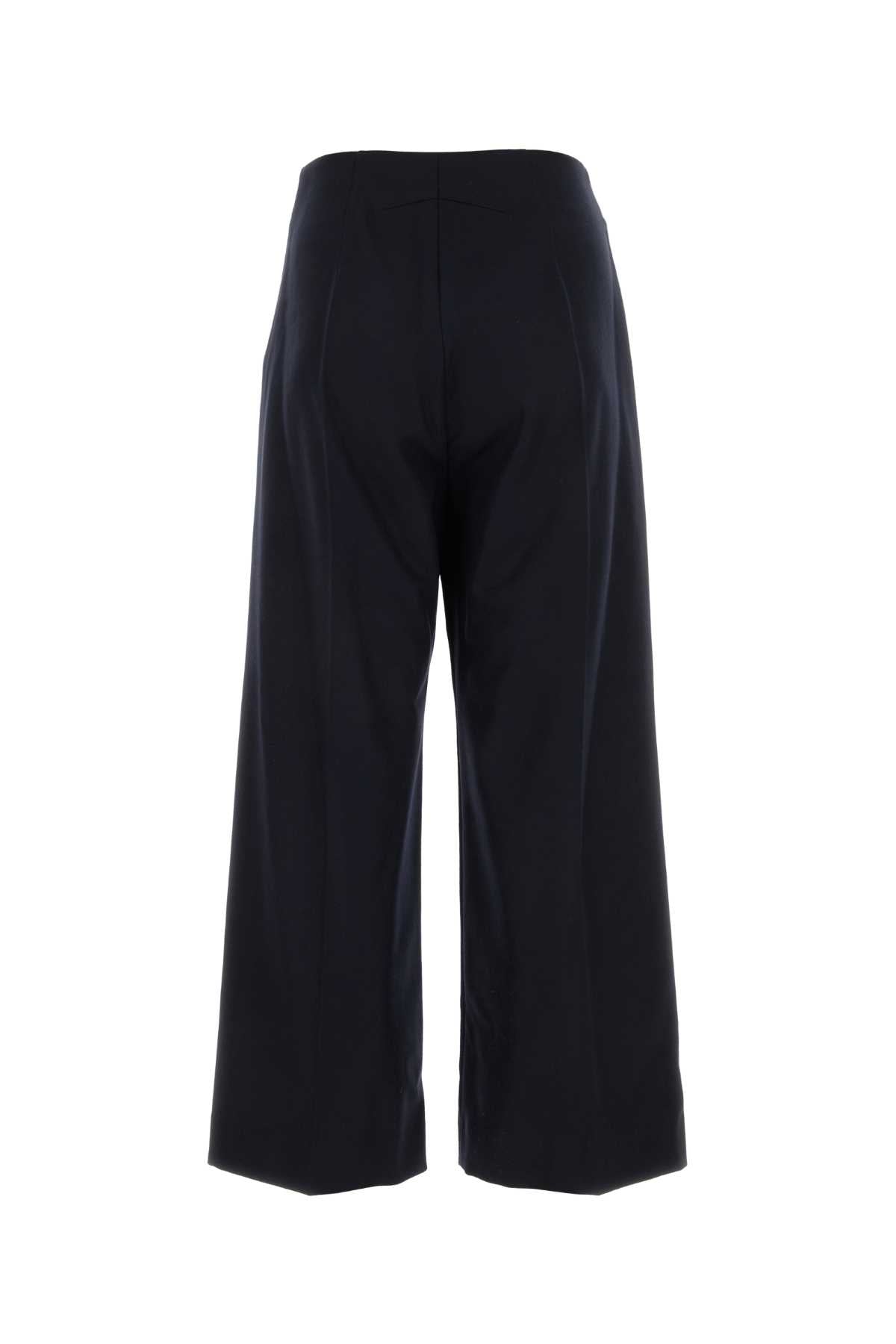 Navy Blue Wool Blend Pant Pantaloni