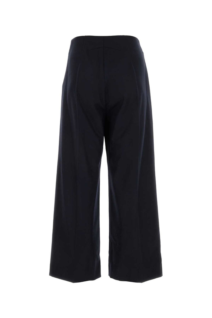 Navy Blue Wool Blend Pant Pantaloni